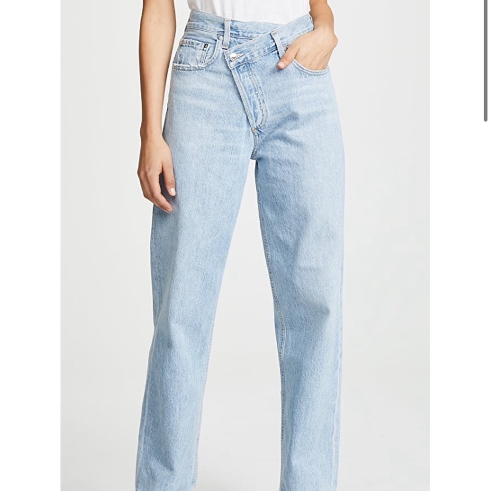 agolde crisscross jeans